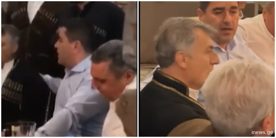 შალვა პაპუაშვილისა და დავით მათიკაშილის მიერ სუფრასთან შესრულებული სიმღერა