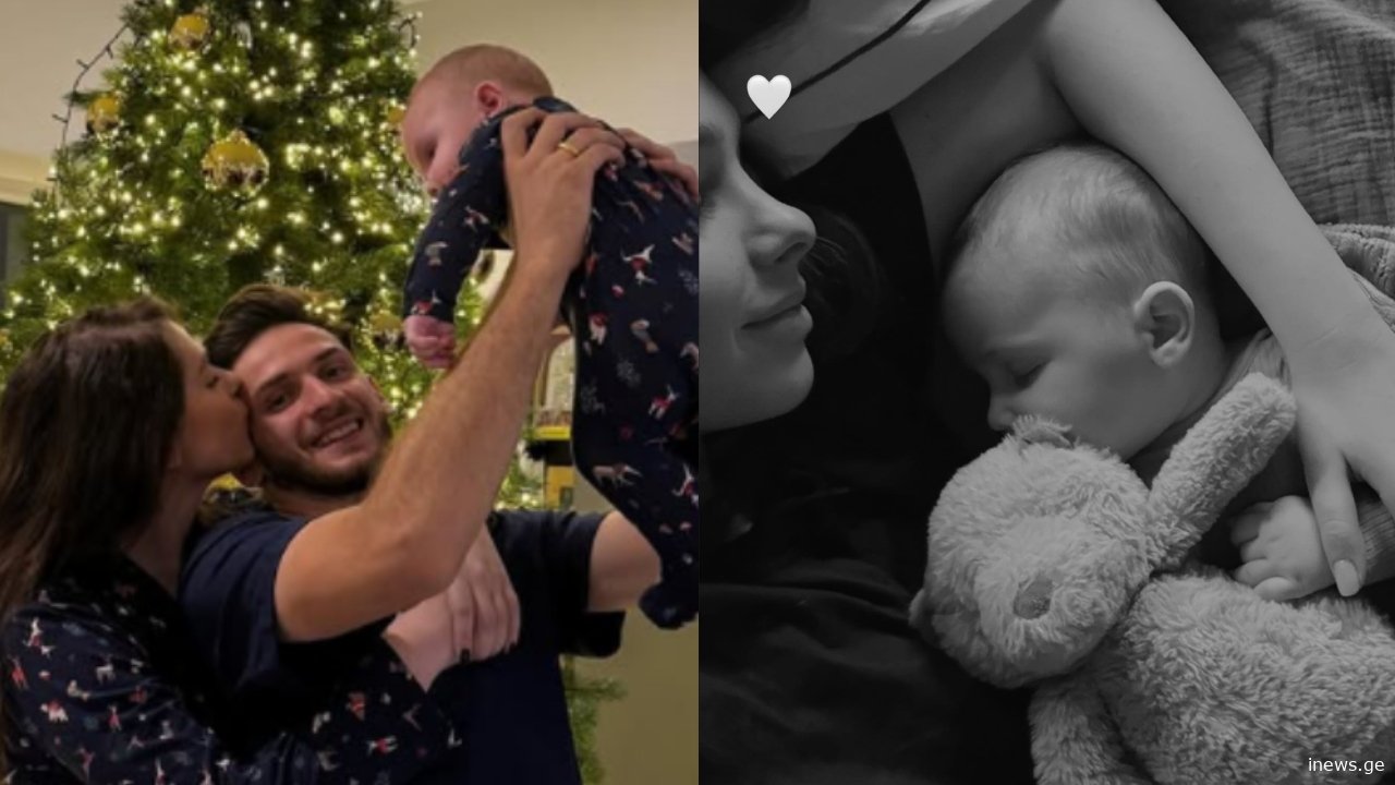 „მამას ჰგავს“ – ხვიჩა კვარაცხელიამ და ნიცა თავაძემ პატარა დამიანეს სახე პირველად გამოაჩინეს