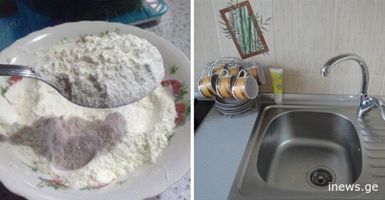 როგორ გავაქათქათოთ ჭურჭლის ნიჟარა ხორბლის ფქვილის მეშვეობით