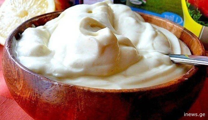 მაიონეზი კვერცხის გარეშე 5 წუთში - მაცივარში 10 დღის განმავლობაში ინახება